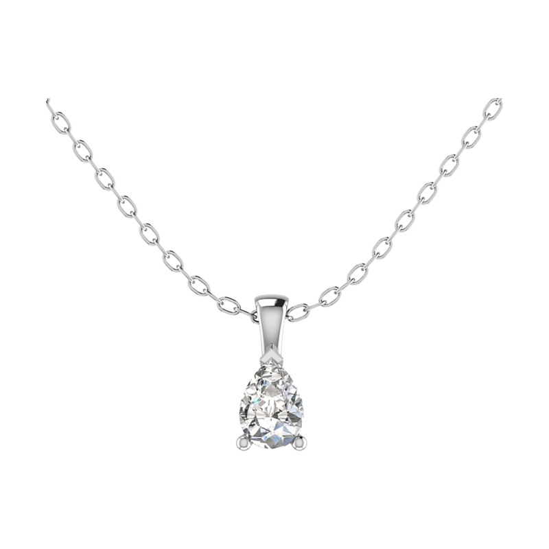 Diamanthalsband med päronformad diamant Badrion Johanna i vitguld